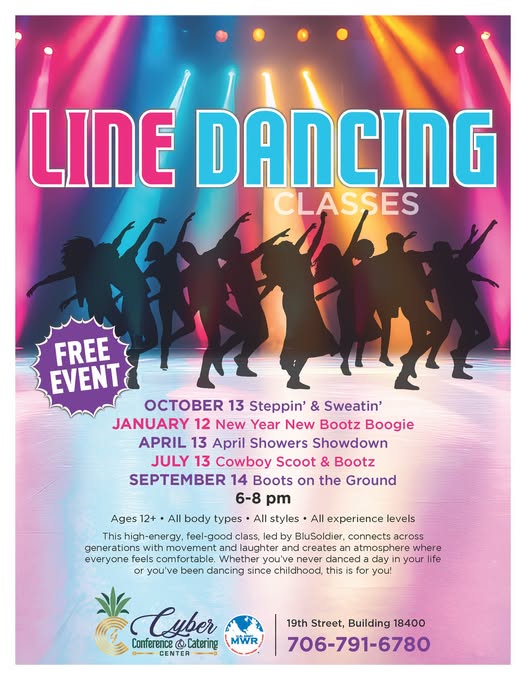 Flyer for Line Dancing Class — April Showers Showdown