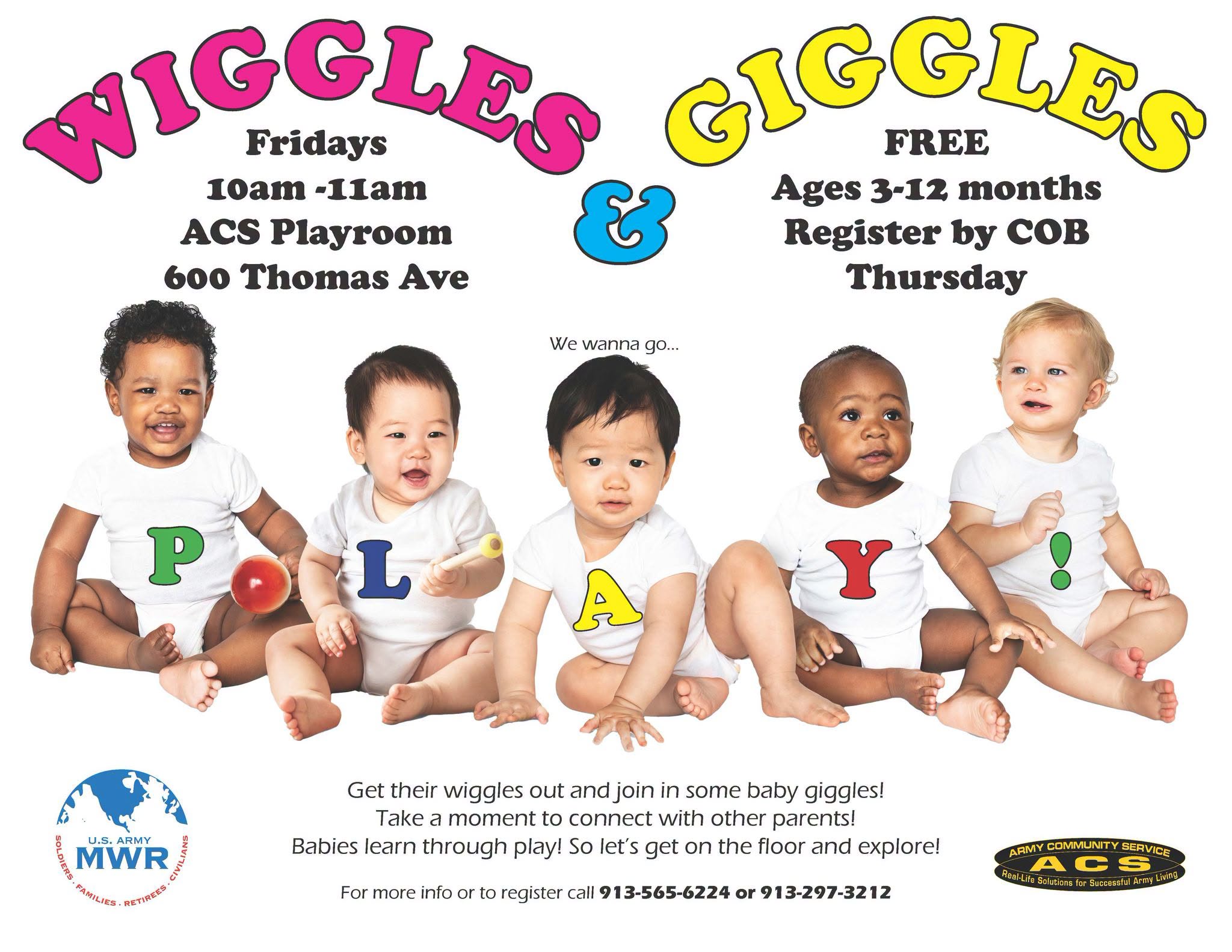 Flyer for Wiggles & Giggles — ACS Playroom