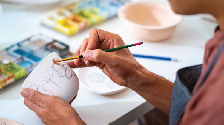 Flyer for Walk-In Ceramics at the Arts and Crafts Center