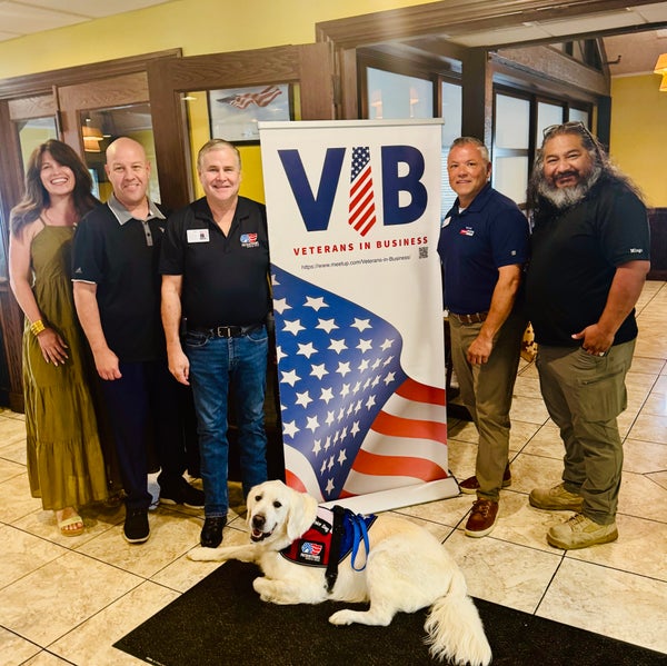 Flyer for Veterans in Business (VIB) Fort Worth Monthly Lunch