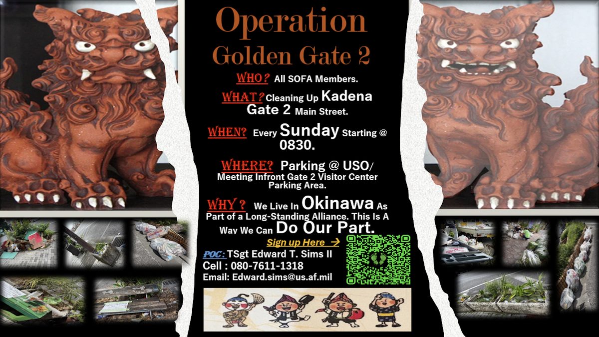 Flyer for Operation Golden Gate 2: Weekly Cleanup
