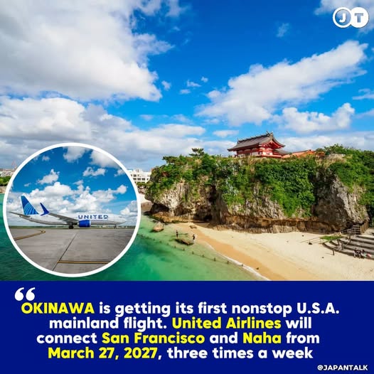 Flyer for United Airlines Begins Nonstop San Francisco–Naha Service
