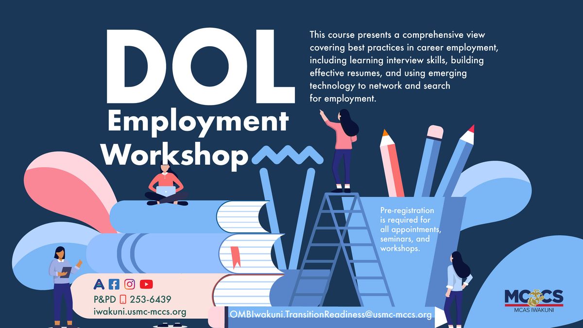 Flyer for Employment Track: Department of Labor Employment Workshop (DOLEW) - 2-Day Course