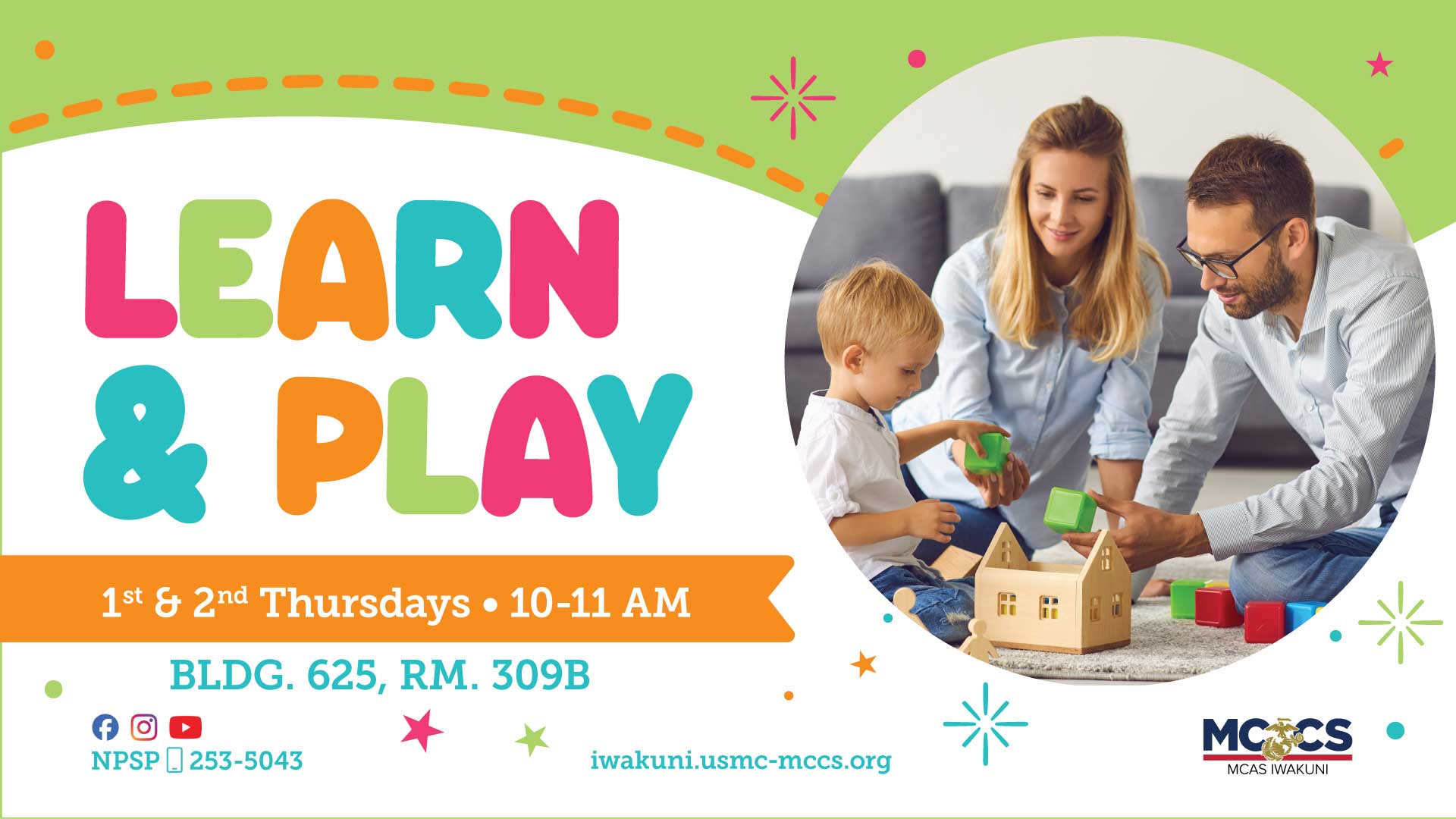 Flyer for Learn & Play at PLAT ABC