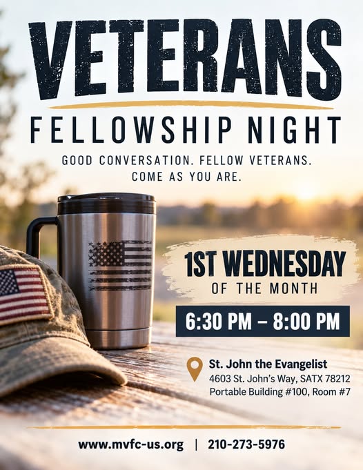 Flyer for Veterans Fellowship Night