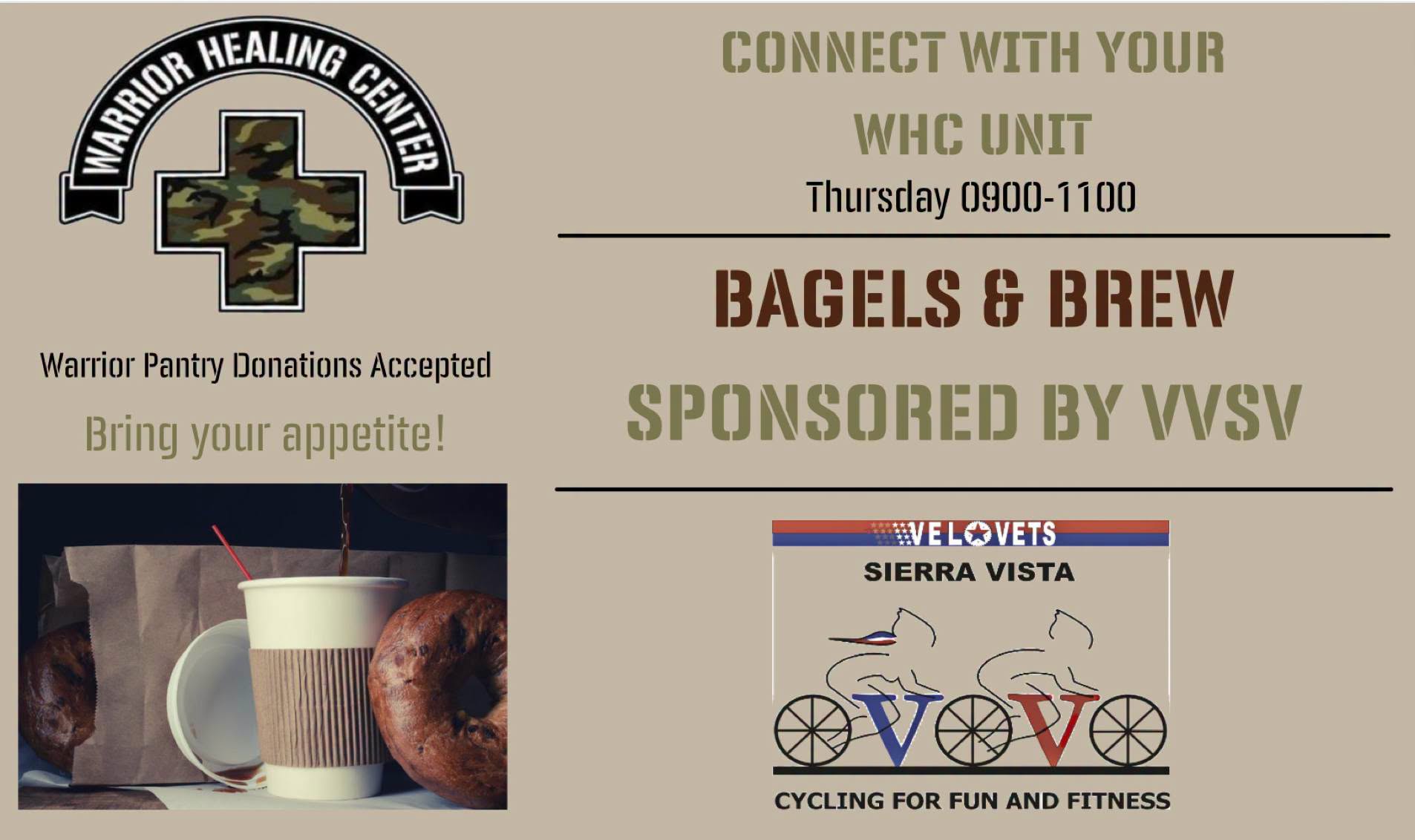 Flyer for Bagels & Brew
