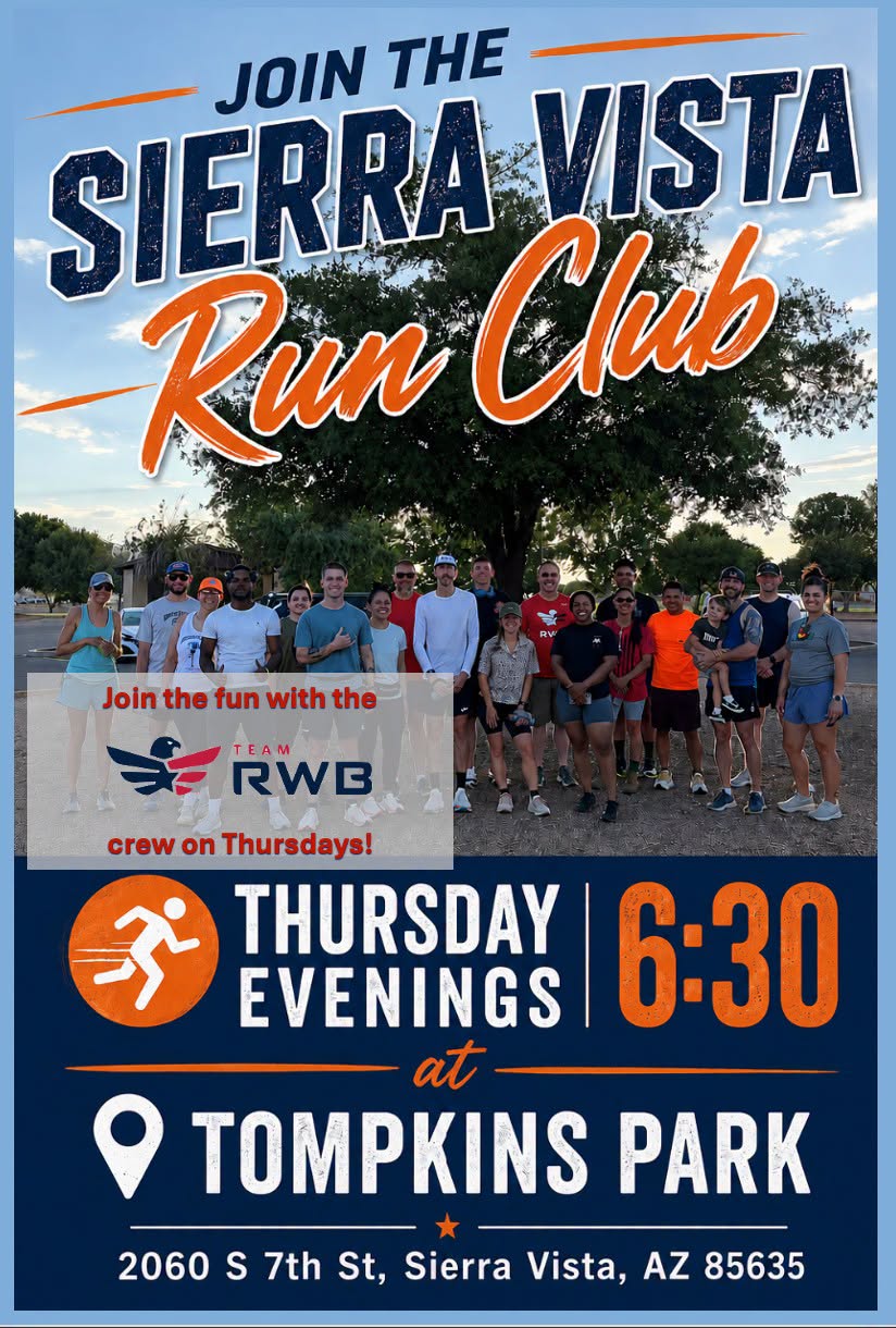 Flyer for Sierra Vista Run Club — Team RWB