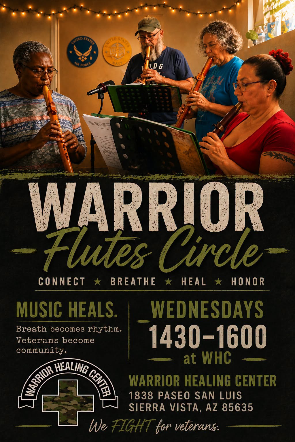 Flyer for Warrior Flutes Circle