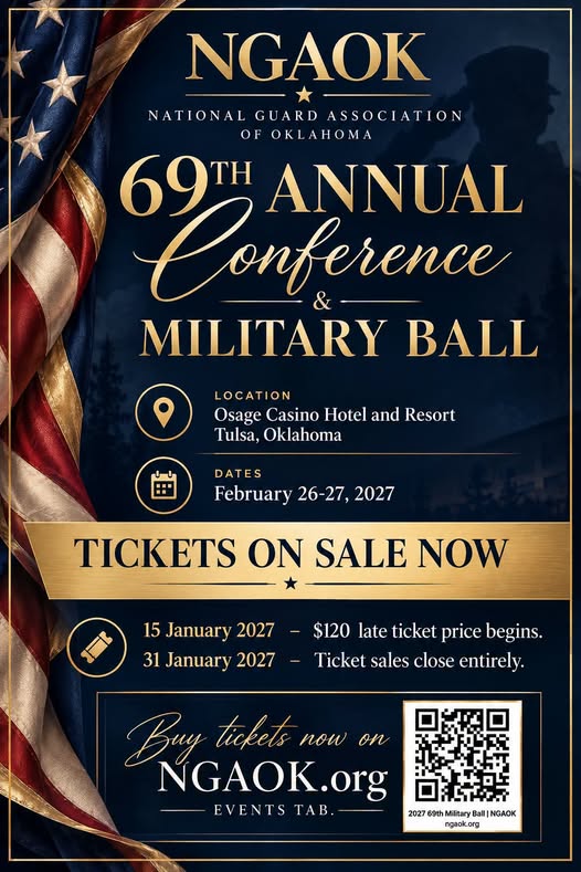 Flyer for 69th Annual NGAOK Conference & Military Ball