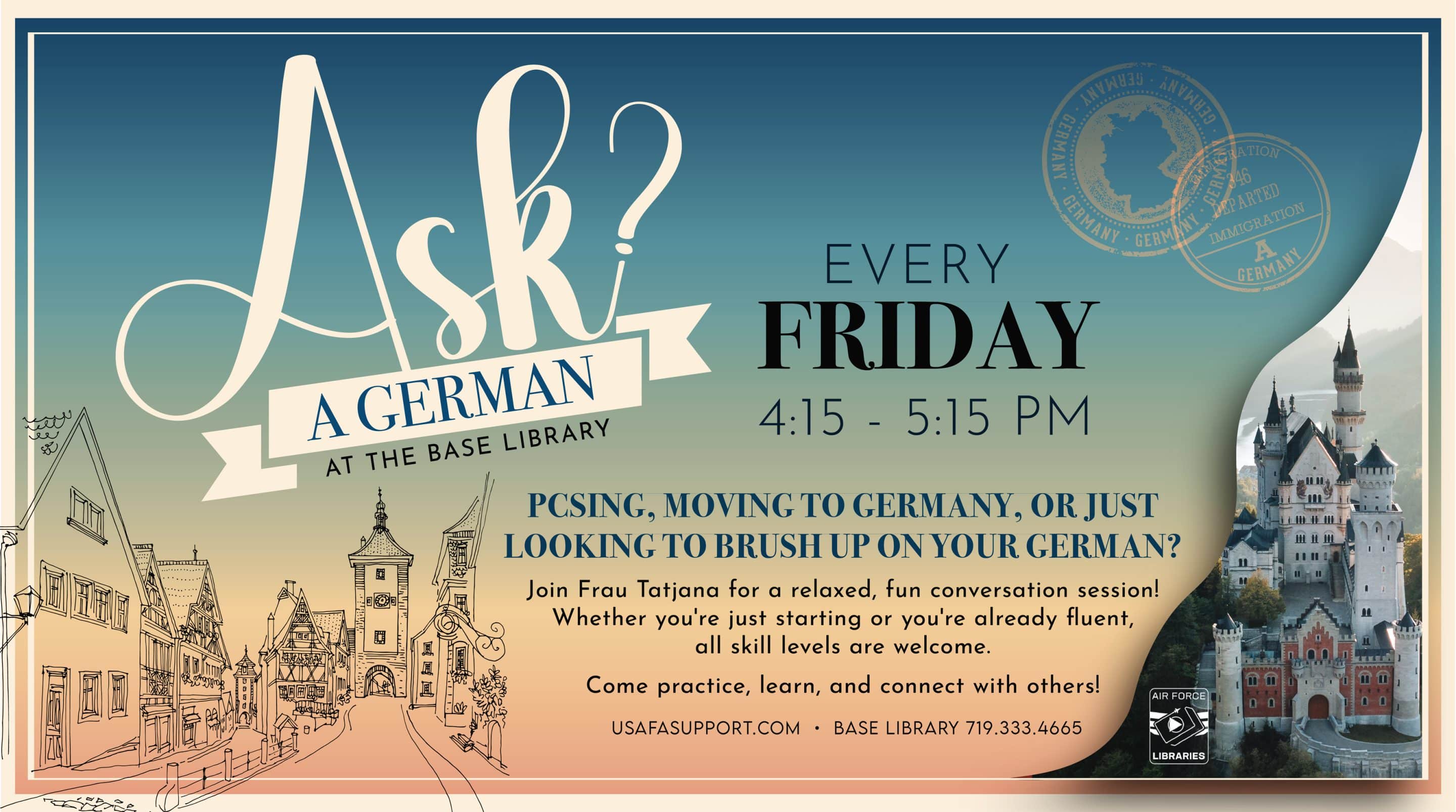 Flyer for Ask a German