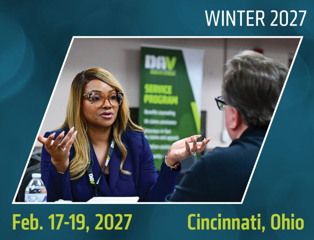 Flyer for DAV Patriot Boot Camp — Winter 2027 (Virtual Attendance)